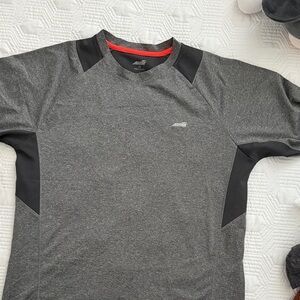 New Balance Charcoal and Black Short Sleeve Tee